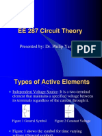 EE 287 Circuit Theory: Presented By: Dr. Philip Yaw Okyere