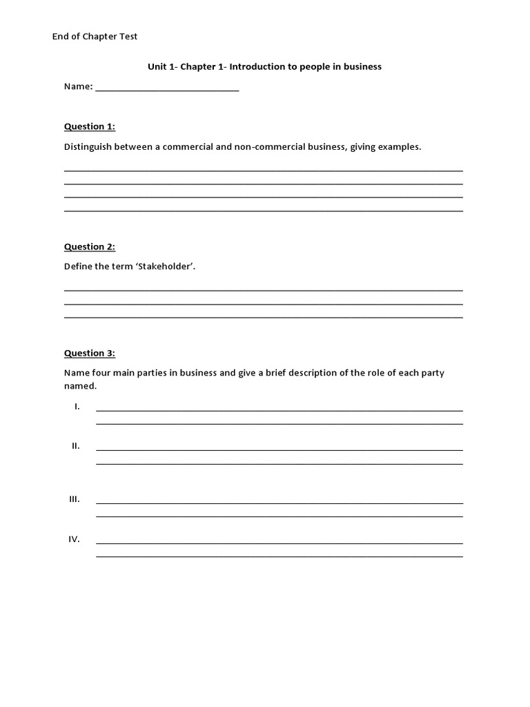 CH 1 Tet | PDF