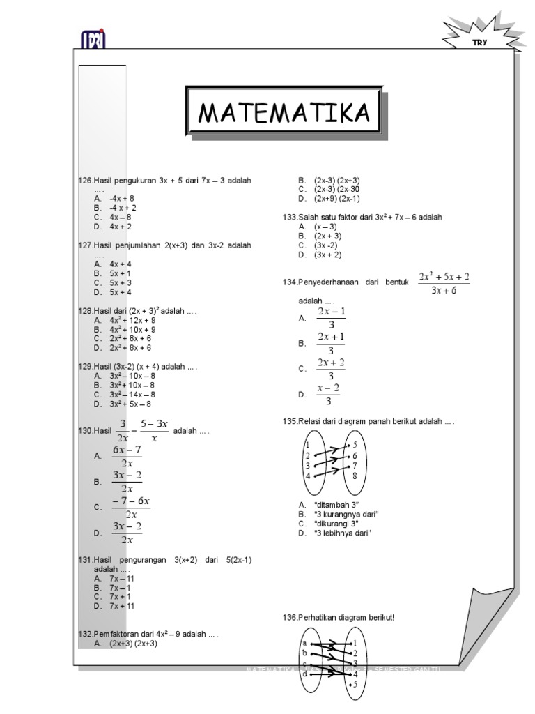 SOALMATEMATIKASMP KELAS 8 1.doc