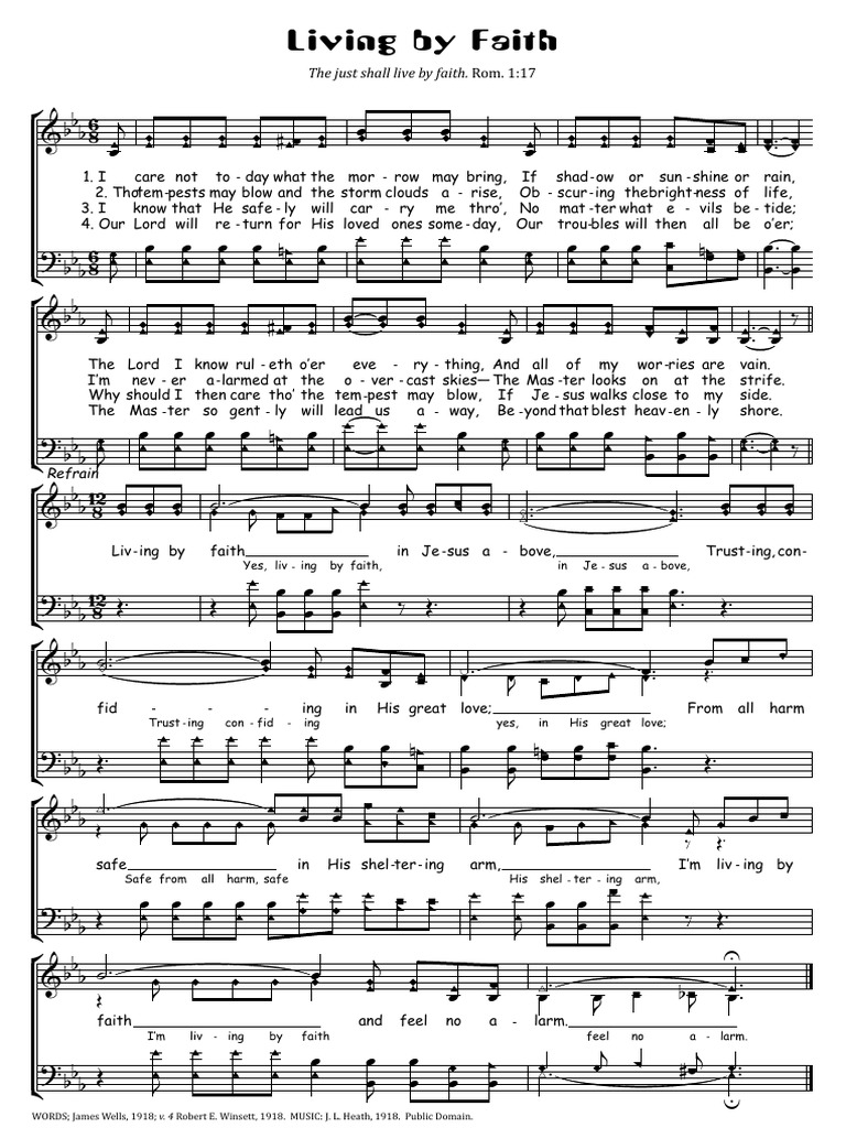 Living by Faith Full Score PDF