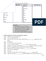 1 Complete The Table With The Superlative Form of The Adjectives. Adjective Superlative Form Adjective Superlative Form