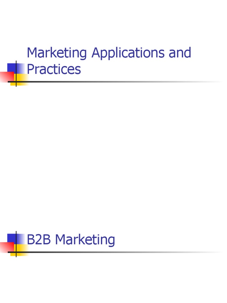 MA&P - B2B Marketing | PDF | Marketing | Market Segmentation