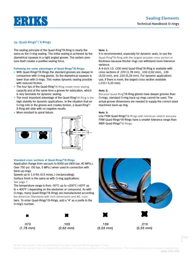 Design Guide ORing, QuadRing, ERIKS Industrial Processes