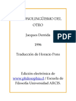 Derrida, J. - El monolingüismo del otro [1996].pdf
