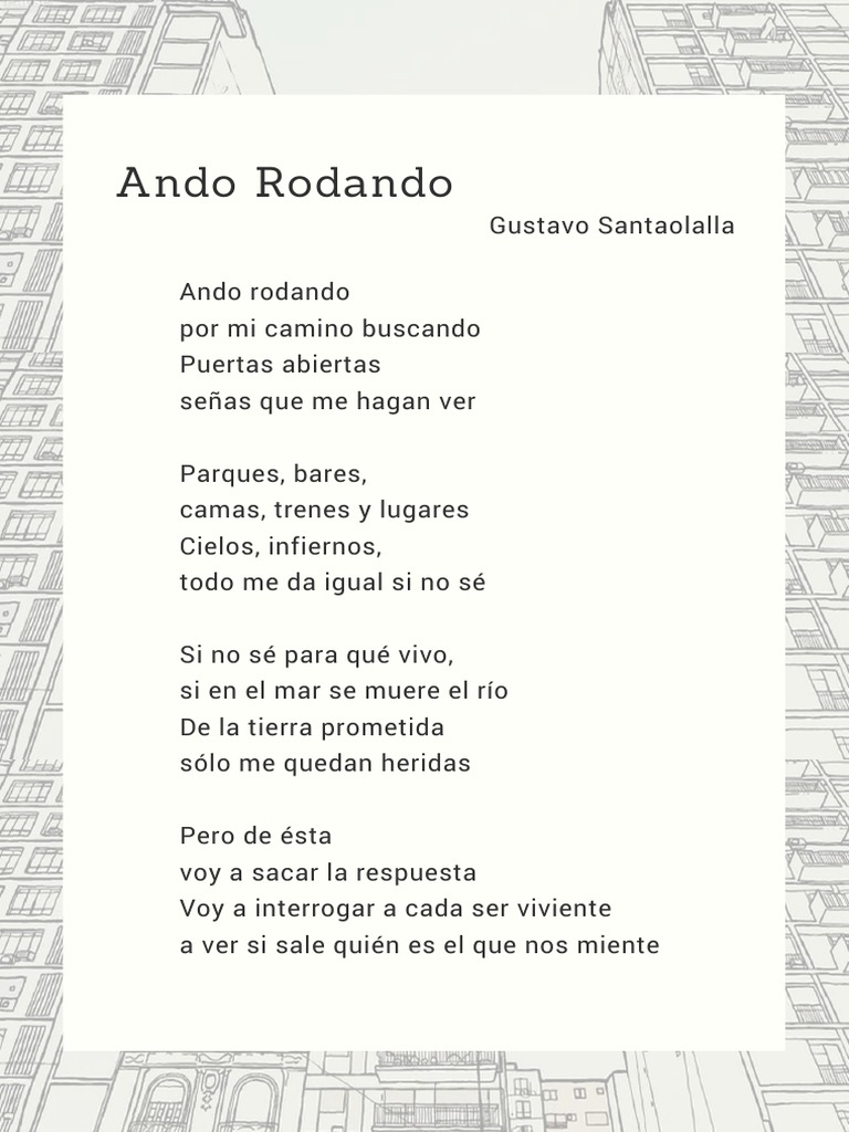 Letra. Ando Rodando | PDF