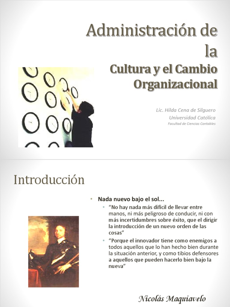 Cultura y Cambio Organizacional | PDF | Gestión del cambio | Paradigma