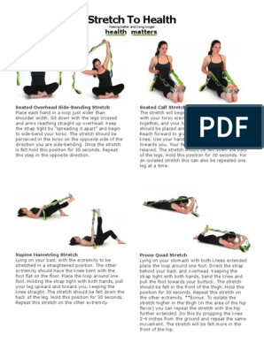 OPTP Stretch Out Strap with Instructional Exercise Booklet - Green