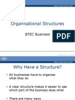 Organisational Structures: BTEC Business