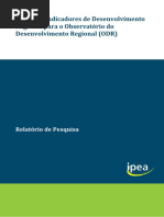 1. Painel de Indicadores de Desenvolvimento Regional Para o Observatório Do Desenvolvimento Regional (ODR)