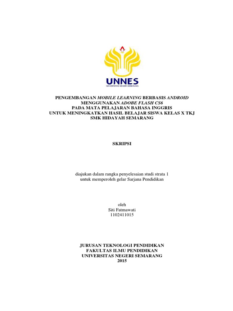 Skripsi Unnes Bahasa Inggris Ide Judul Skripsi Universitas