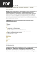 Análisis Sociológico Del Discurso