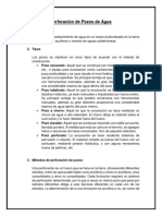 Perforación de Pozos de Agua: Métodos y Tipos en