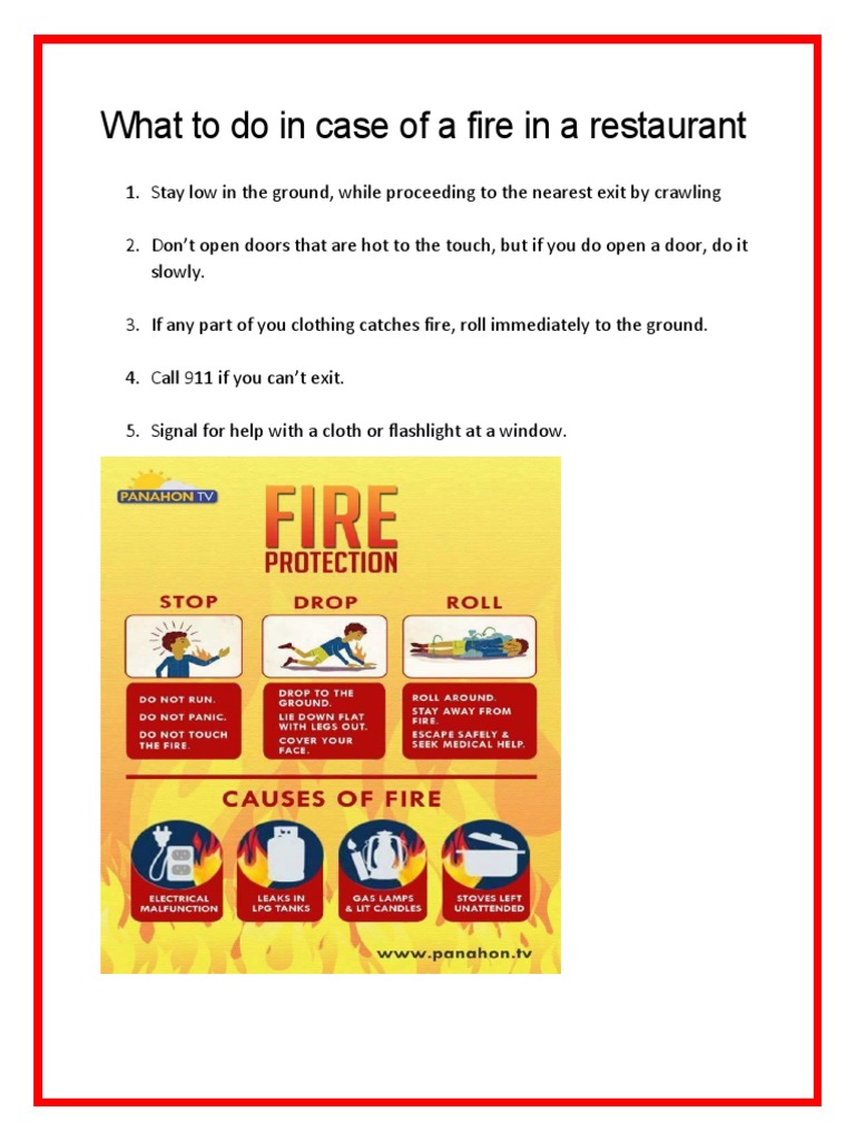 Emergency Procedures for Restaurants | PDF