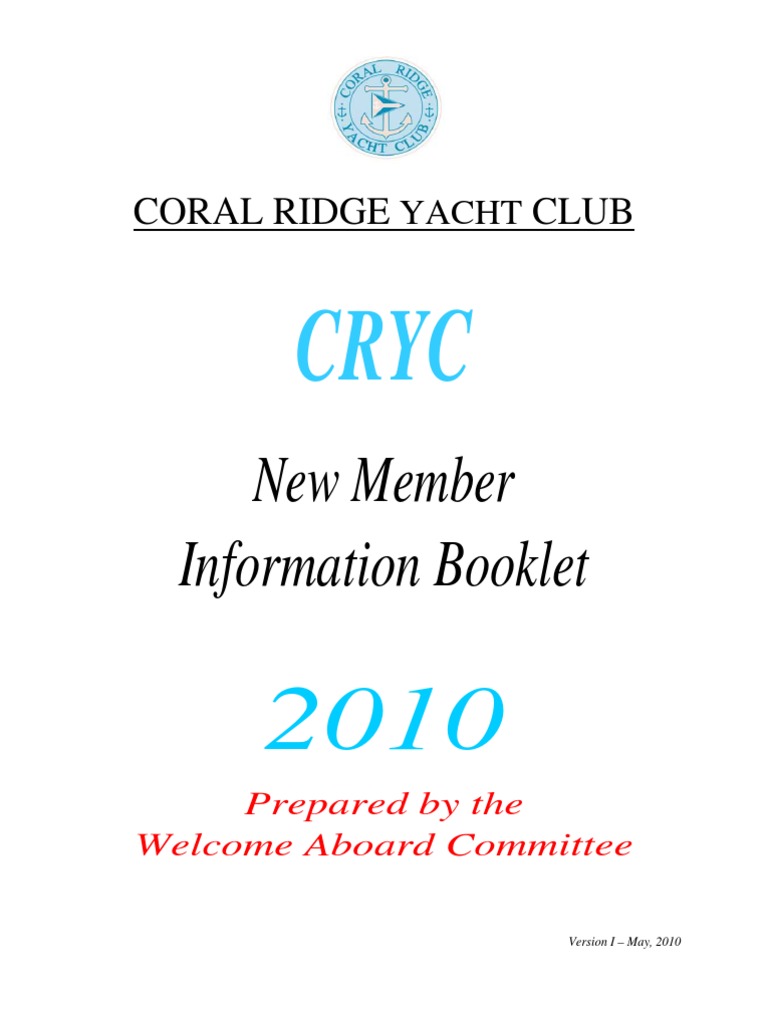 Coral Ridge Yacht Club Membership Guide | PDF | Clothing | Fashion