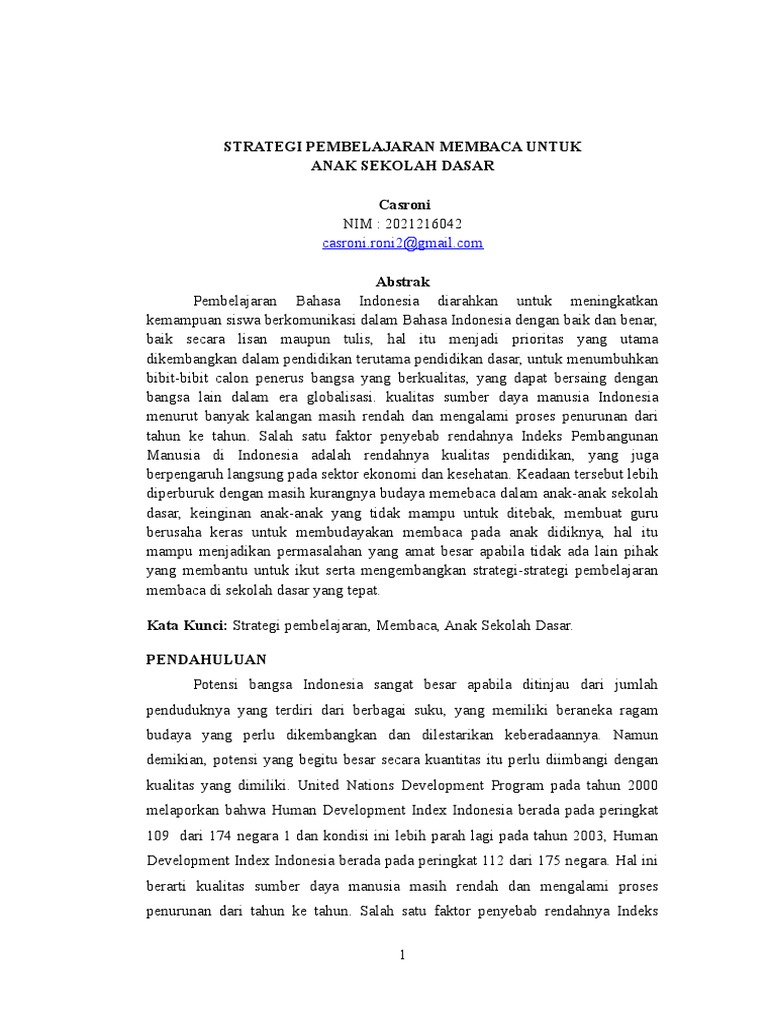Artikel Bahasa Indonesia