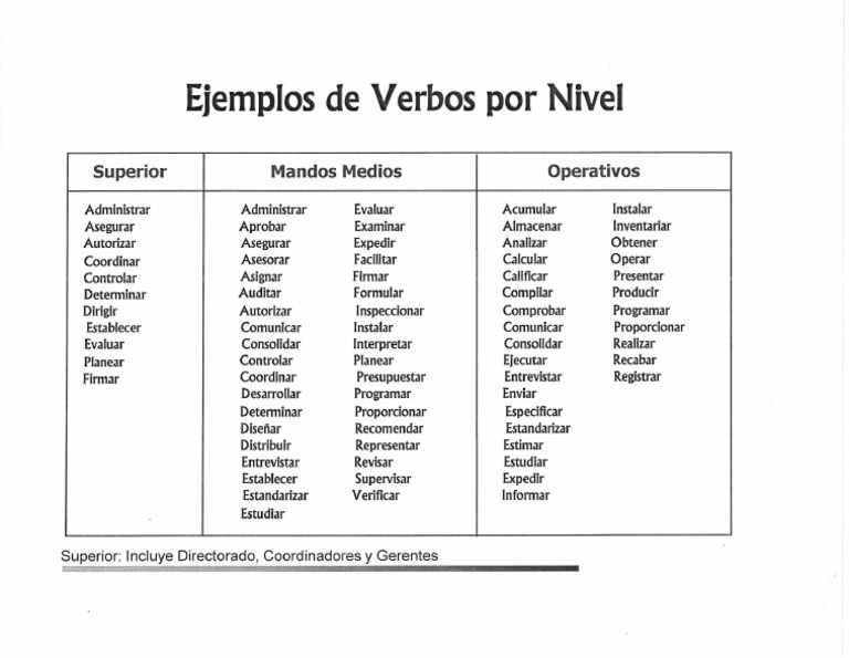Verbos Para Funciones