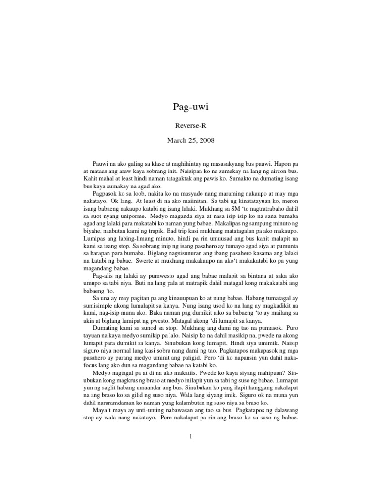 Pag Uwi | PDF