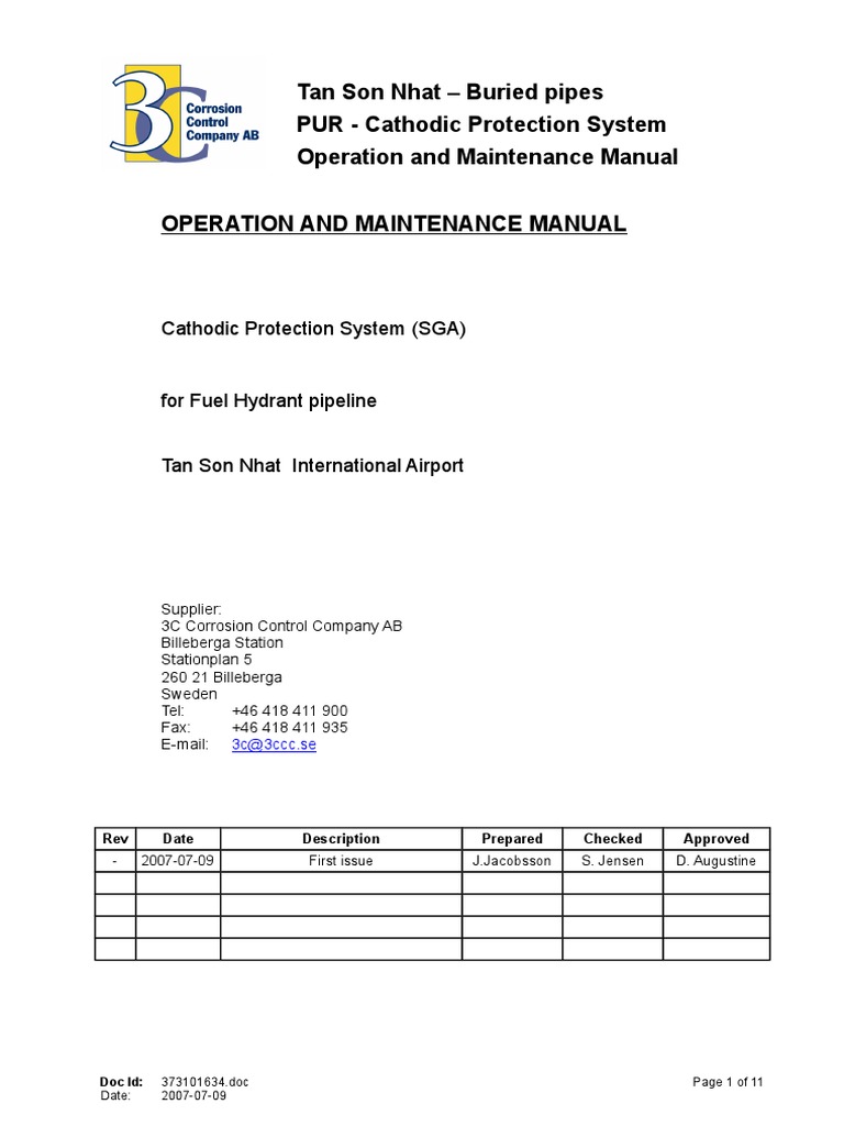 Cathodic Protection System Manual | PDF | Rectifier | Anode