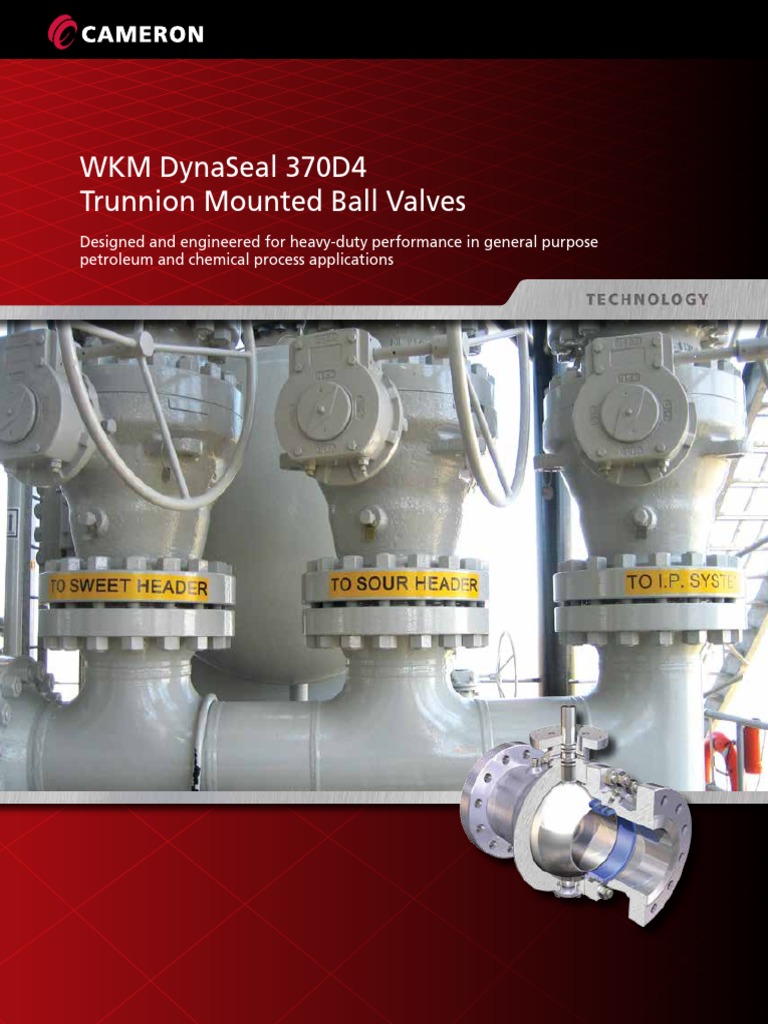 WKM 370d4 Trunnion Mounted Ball Valves Brochure PDF PDF Valve Screw