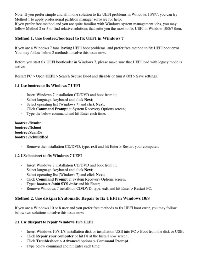 WINDOWS 8 8 1 PRO 64 BIT UEFI BOOT ISSUE visual data 7
