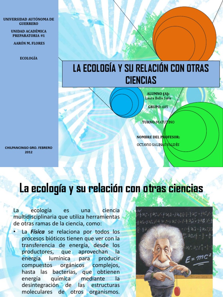 La Ecología y Su Relación Con Otras Ciencias Ecología