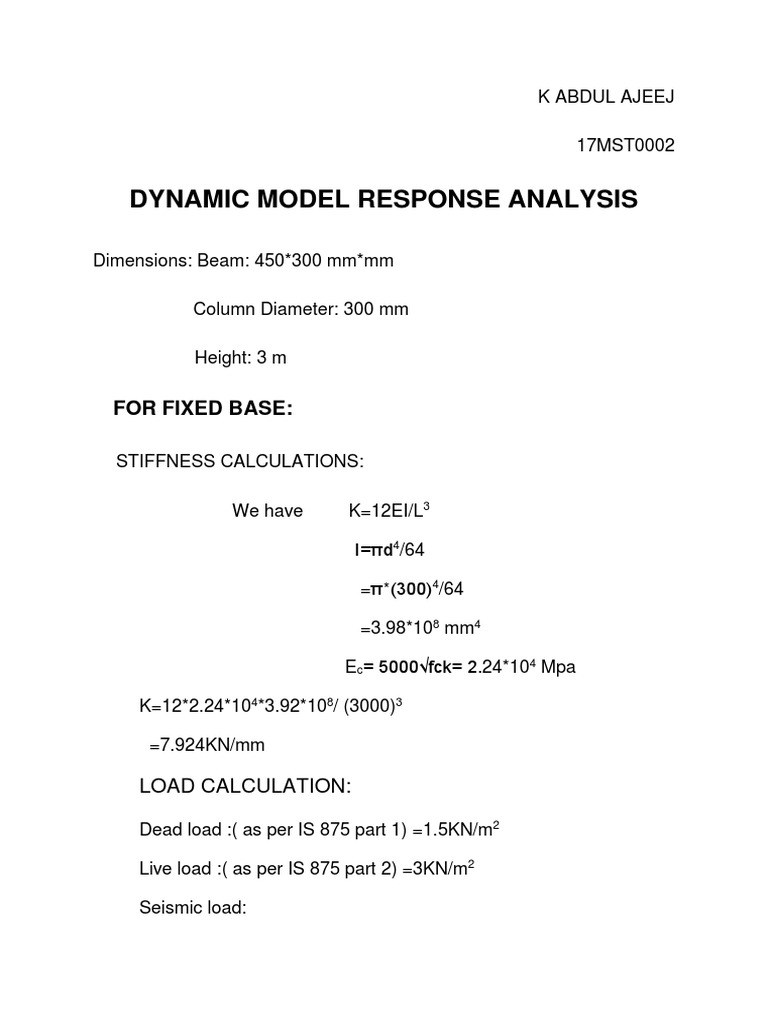 Dynamic Model Response Analysis | PDF | Teaching Methods & Materials ...