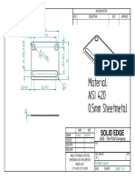 Material: AISI 420 0.5mm Sheetmetal: Solid Edge