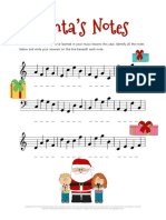 Christmas Music Worksheets Santa's Notes
