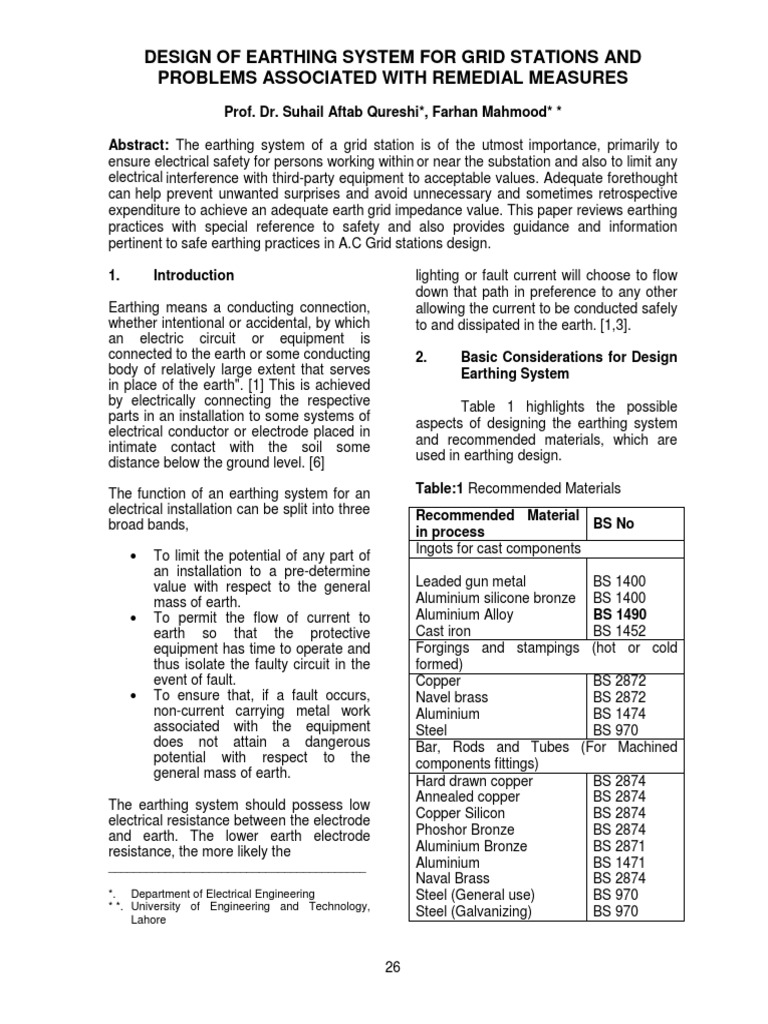 Design of Earthing Final PDF | PDF | Transformer | Electric Current