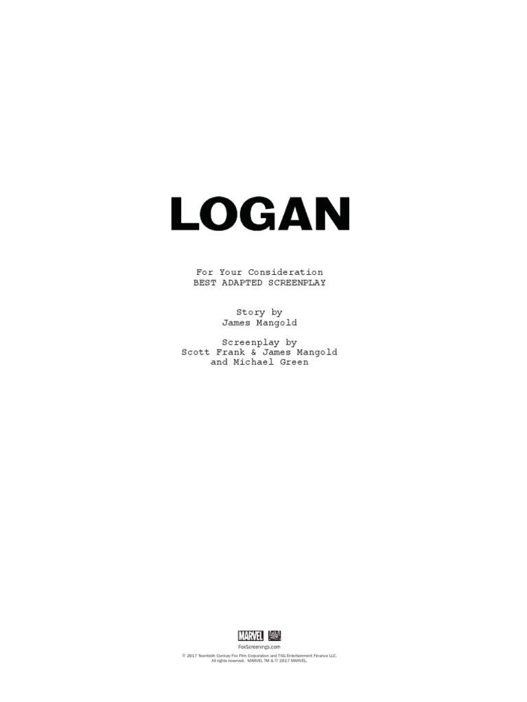 LOGAN Final Shooting Draft | PDF | Leisure | Nature