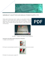 Membuat Adaptor Dari Bekas Power Supply PC