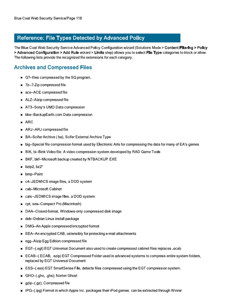 Categorias Extensiones Bluecoat