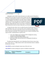 Equence of ERB Enses: Tense in Independent Purpose of Dependent Clause/ Example(s)