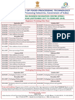 Training Calendar Sept 2017 Feb 2018