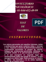 Test Valores Personal