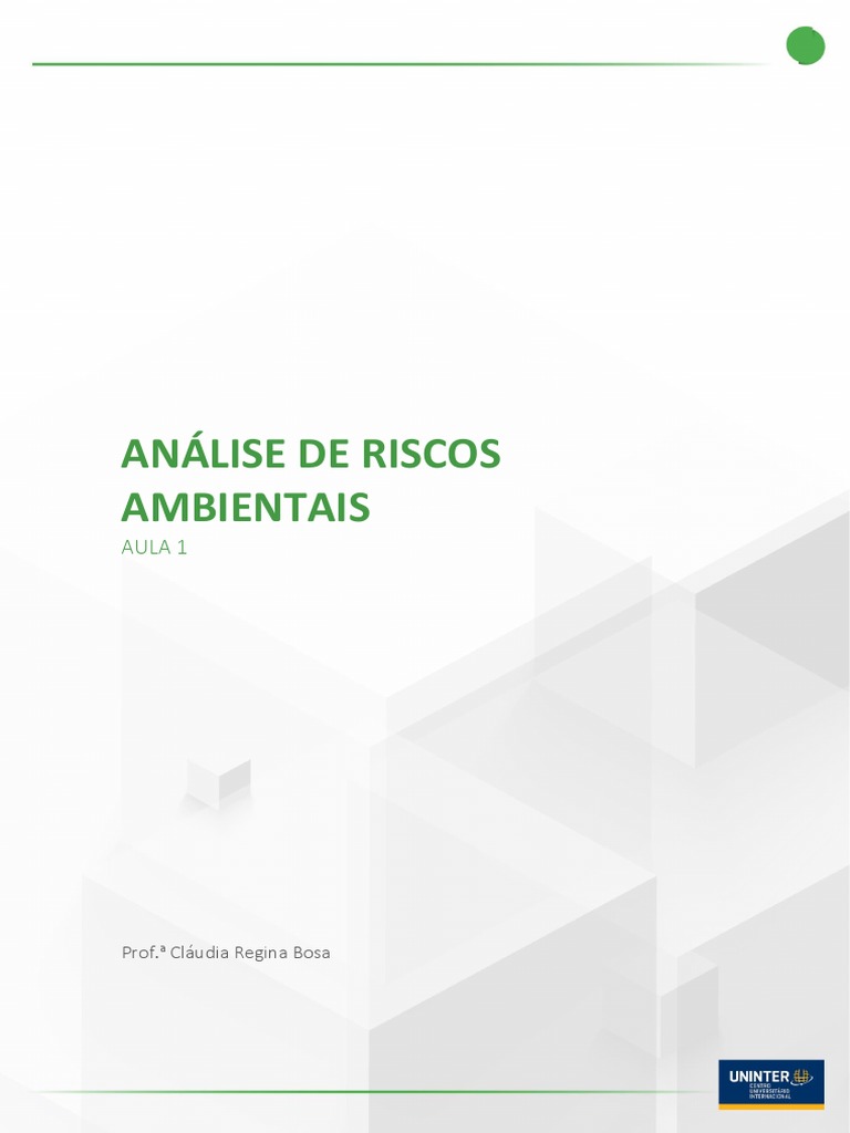 Análise de Riscos Ambientais | PDF | Movimento ambientalista | Ambiente ...