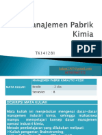 MPK - 1 - Pengantar Managemen Pabrik Kimia