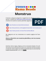 Monstruo Plantilla Hama Beads c1226