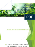 Aplicación Ecuaciones Diferenciales A La Ingenieria Ambiental