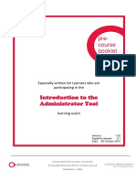 PRE COURSE BOOKLET - Intorduction To The Administrator Tool