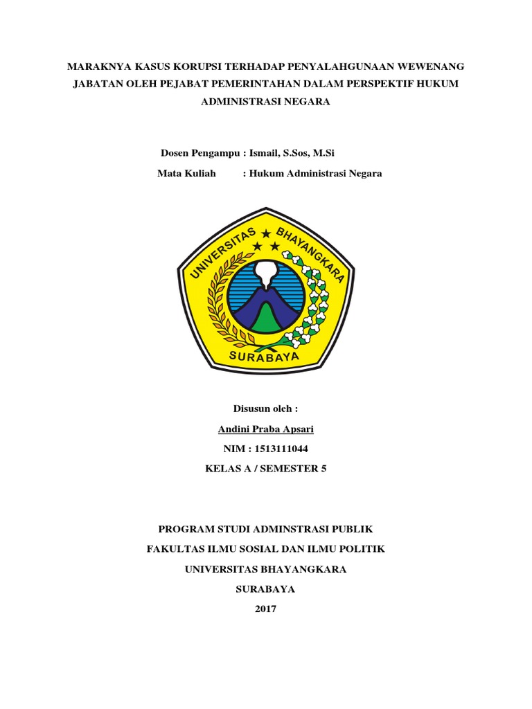 Makalah Penyalahgunaan Wewenang Korupsi