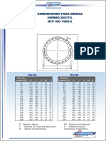 Dimensiones p'Bridas NTP ISO 7005-2 PN10,16