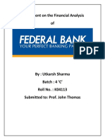 (Federal Bank - A Financial Analysis