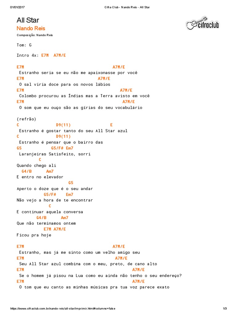 Letra Da Música Nando Reis Por Onde Andei