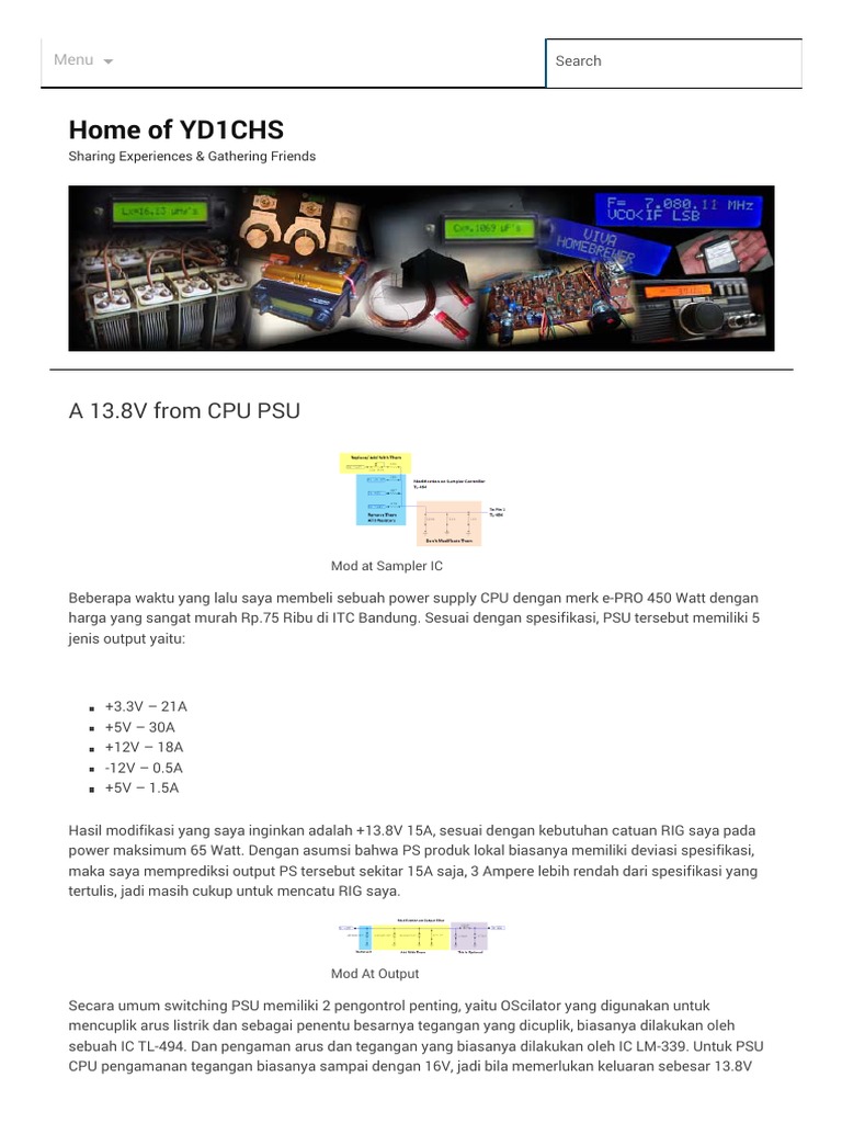 A 138v From Cpu Psu Home Of Yd1chs