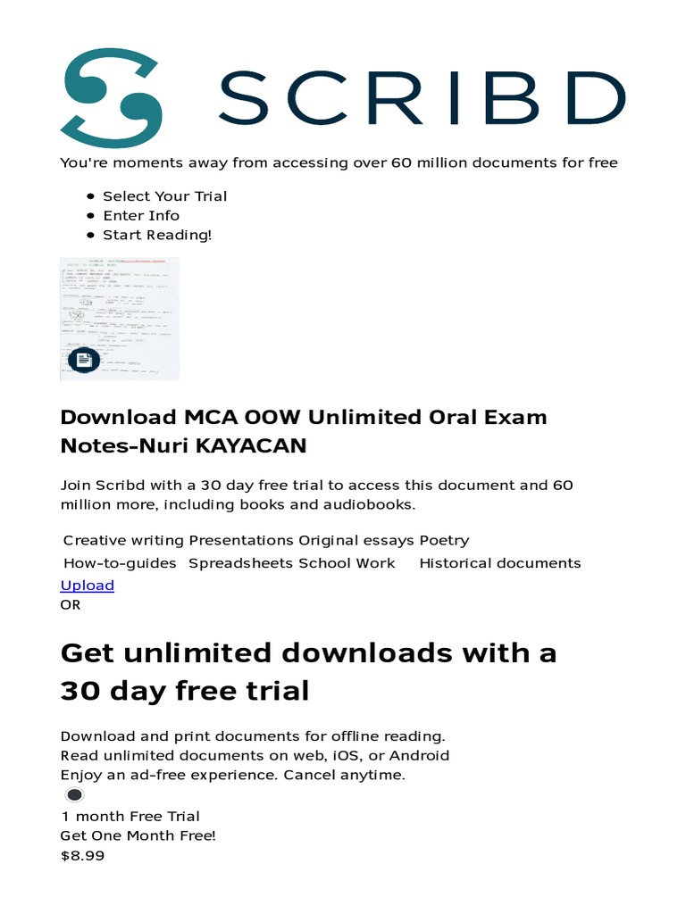 Get Unlimited Downloads With A 30 Day Free Trial Download MCA OOW