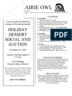 The Prairie Owl: Holiday Dessert Social and Auction