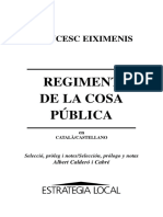 Regiment de La Cosa Pública (Traducción) PDF