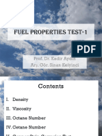 Fuel Properties Test-1: Prof. Dr. Kadir Aydın Arş. Gör. Sinan Keiyinci
