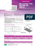 Return air grille performance data